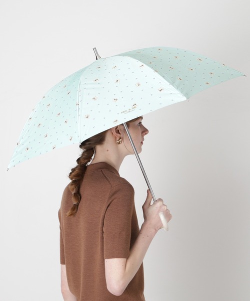 PAUL&JOE（ポールアンドジョー）の「一級遮光 晴雨兼用 日傘 軽量　”フラワー ジプシー”（長傘・レディース・ネイビー/ライトパープル/ミント・FREE）」の5枚目の写真