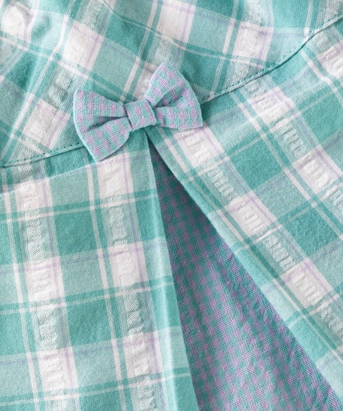 KP（ケーピー）の「サッカーチェックとギンガムのボックスプリーツスカパン(100-130cm)（スカート・キッズ・ブラック/グリーン・100cm/110cm/120cm/130cm）」の6枚目の写真