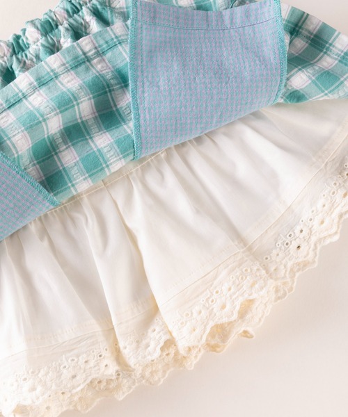 KP（ケーピー）の「サッカーチェックとギンガムのボックスプリーツスカパン(100-130cm)（スカート・キッズ・ブラック/グリーン・100cm/110cm/120cm/130cm）」の7枚目の写真