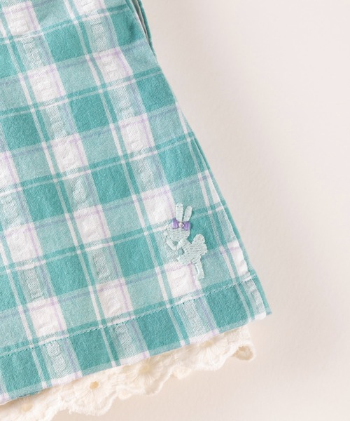 KP（ケーピー）の「サッカーチェックとギンガムのボックスプリーツスカパン(100-130cm)（スカート・キッズ・ブラック/グリーン・100cm/110cm/120cm/130cm）」の4枚目の写真