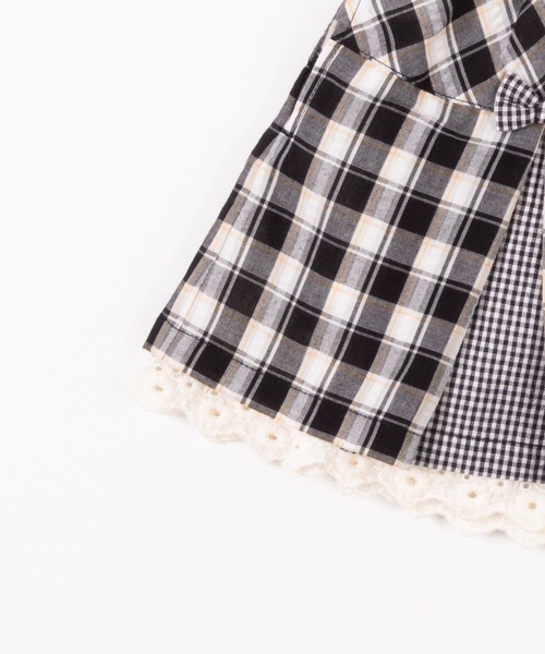 KP（ケーピー）の「サッカーチェックとギンガムのボックスプリーツスカパン(100-130cm)（スカート・キッズ・ブラック/グリーン・100cm/110cm/120cm/130cm）」の10枚目の写真