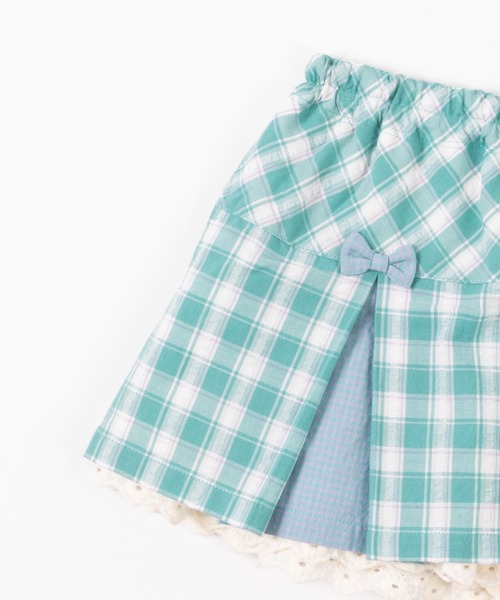 KP（ケーピー）の「サッカーチェックとギンガムのボックスプリーツスカパン(100-130cm)（スカート・キッズ・ブラック/グリーン・100cm/110cm/120cm/130cm）」の12枚目の写真