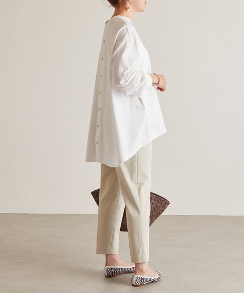 BEARDSLEY（ビアズリー）の「後ろパールドットカットソー（Tシャツ/カットソー・レディース・ホワイト/ブラック・FREE）」の12枚目の写真