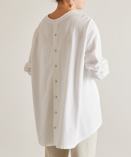 BEARDSLEY（ビアズリー）の「後ろパールドットカットソー（Tシャツ/カットソー・レディース・ホワイト/ブラック・FREE）」の19枚目の写真