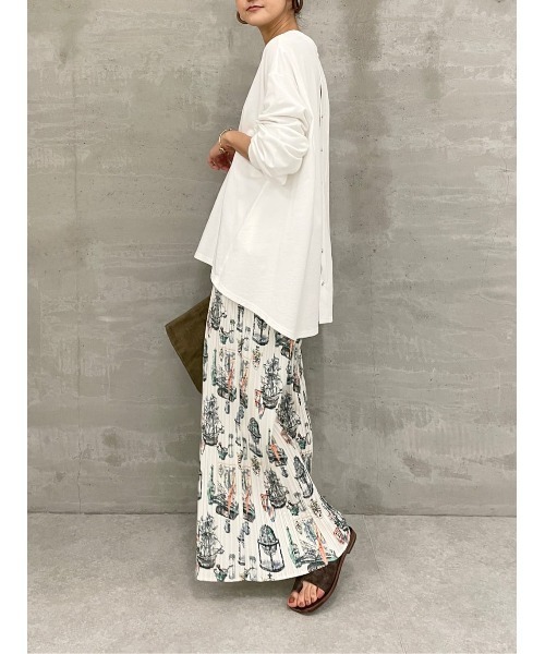 BEARDSLEY（ビアズリー）の「後ろパールドットカットソー（Tシャツ/カットソー・レディース・ホワイト/ブラック・FREE）」の18枚目の写真