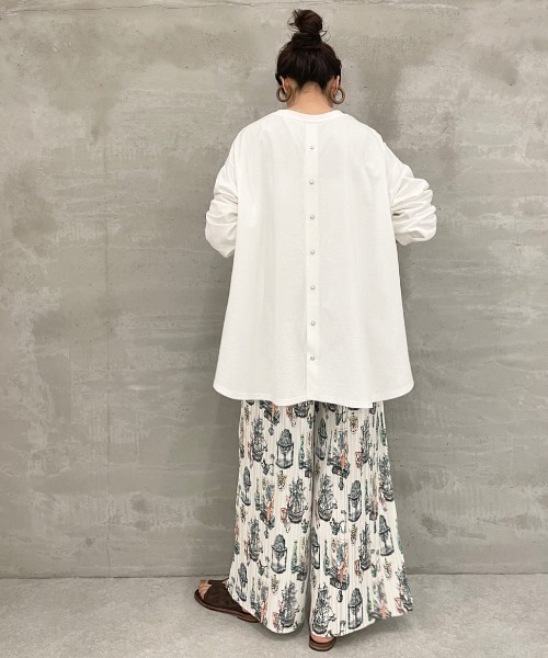 BEARDSLEY（ビアズリー）の「後ろパールドットカットソー（Tシャツ/カットソー・レディース・ホワイト/ブラック・FREE）」の17枚目の写真