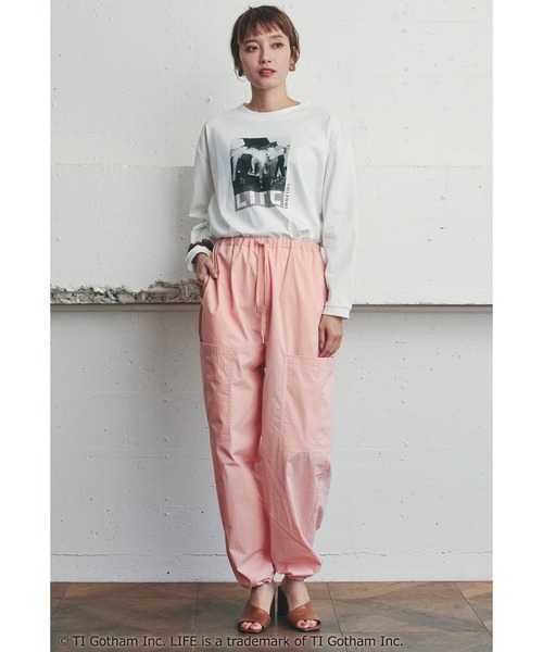 MEDE19F（メデジュウキュウ）の「ＭＥＤＥ１９Ｆ　パラシュート型パンツ（その他パンツ・レディース・ピンク/ライトカーキ・MEDIUM/LARGE/X-LARGE）」の3枚目の写真