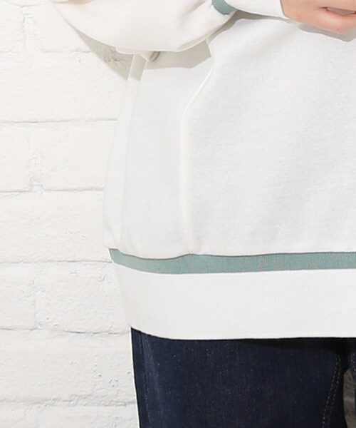 Cutie Blonde（キューティーブロンド）の「◆【S-L】配色リブプルオーバー（スウェット・レディース・グレー/オフホワイト/グリーン・01/02/03）」の9枚目の写真