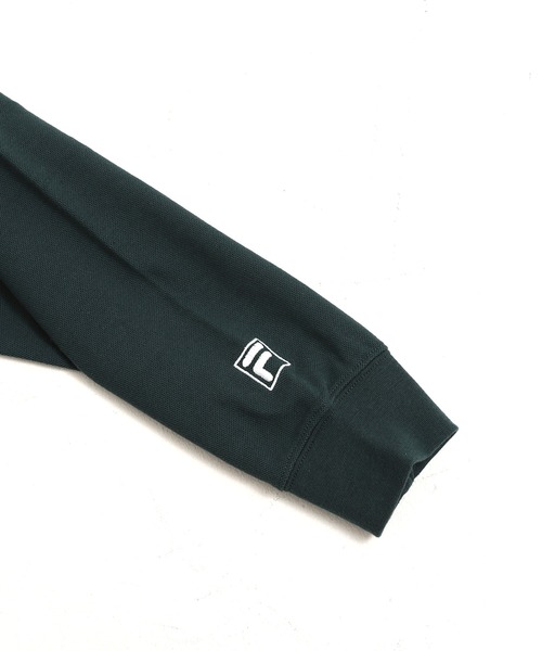 FILA（フィラ）の「FILA/フィラ 筆記体 ブランドロゴ刺繍 衿ライン 綿100% 鹿の子 長袖ポロシャツ（ポロシャツ・メンズ・ホワイト/ブラック/ダークグリーン/ネイビー・LL/S/M/L/5L/4L）」の11枚目の写真