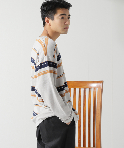B.C STOCK（ベーセーストック）の「マルチボーダーニット