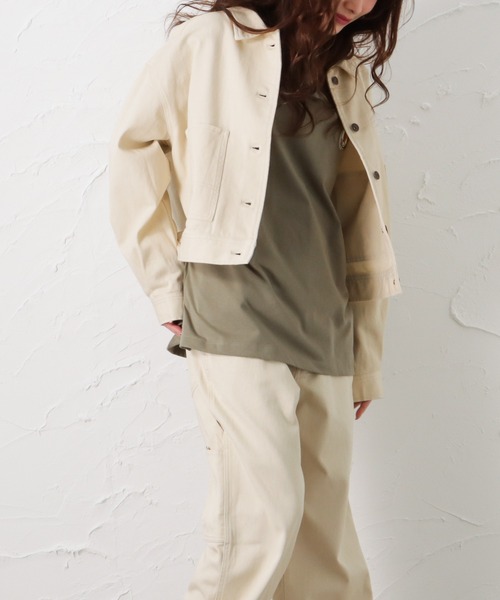 Dickies（ディッキーズ）の「Dickies ディッキーズ ショート丈カツラギジャケット（その他アウター・レディース・カーキ/アイボリー/チャコール・M/L）」の5枚目の写真