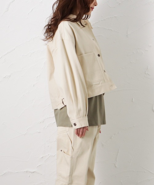 Dickies（ディッキーズ）の「Dickies ディッキーズ ショート丈カツラギジャケット（その他アウター・レディース・カーキ/アイボリー/チャコール・M/L）」の8枚目の写真