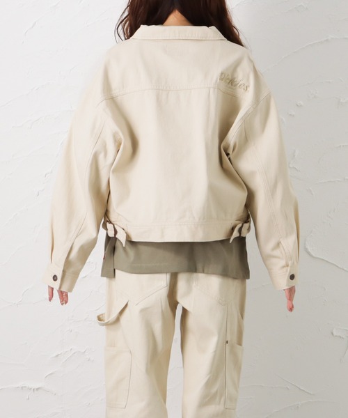 Dickies（ディッキーズ）の「Dickies ディッキーズ ショート丈カツラギジャケット（その他アウター・レディース・カーキ/アイボリー/チャコール・M/L）」の9枚目の写真