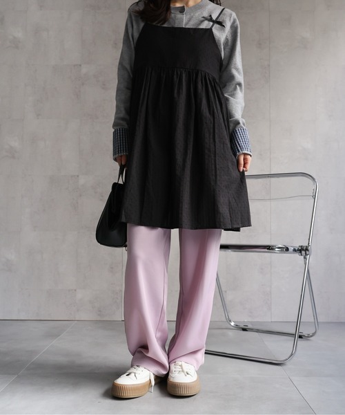 セール】【累計販売枚数3万枚突破】ハイウエストワイドスラックス