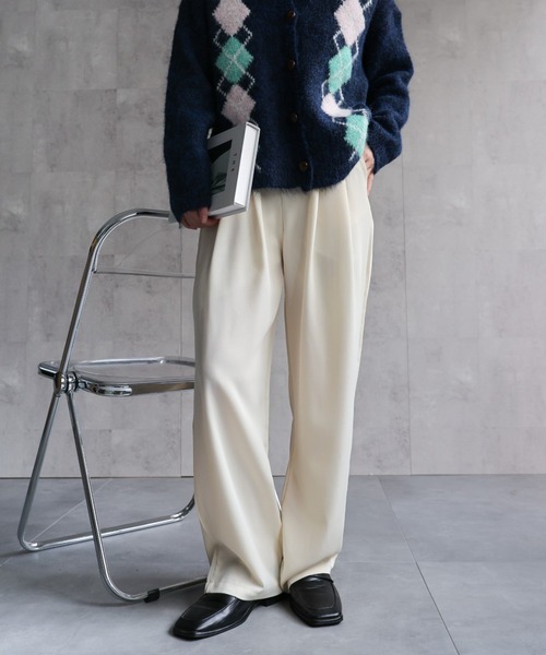 セール】【累計販売枚数3万枚突破】ハイウエストワイドスラックス