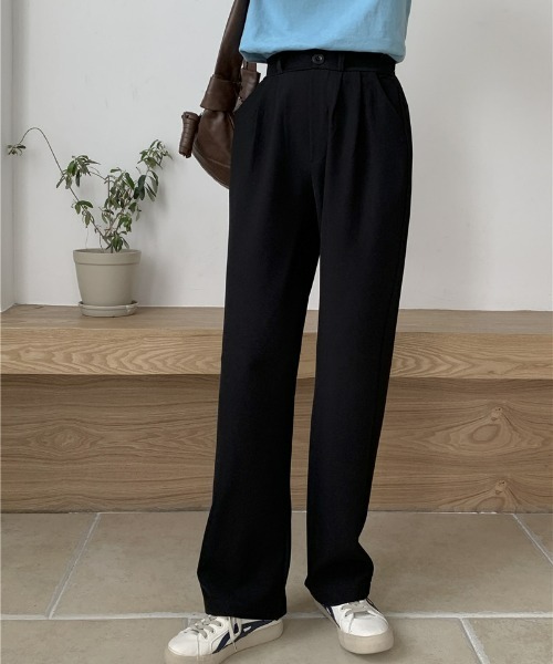 LAC-VERT（ラック・ヴェール）の「【累計販売枚数3万枚突破】ハイウエストワイドスラックス（スラックス・レディース・ブラック/グレー/カーキ/バイオレット/ミント/ベージュ/ライトパープル・FREE/SMALL/S）」の16枚目の写真