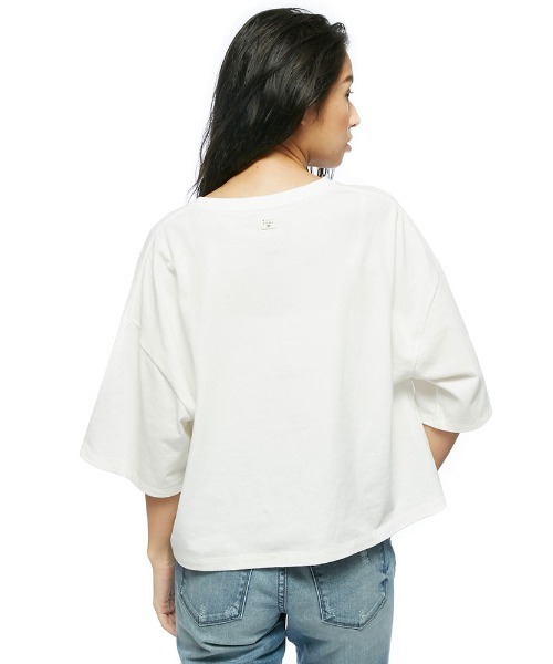 BILLABONG（ビラボン）の「BILLABONG レディース ONEPOINT EMB TEE Ｔシャツ 【2022年春夏モデル】/ビラボンクロップドTシャツ（Tシャツ/カットソー・レディース・ホワイト/マスタード/ブラック・MEDIUM）」の9枚目の写真