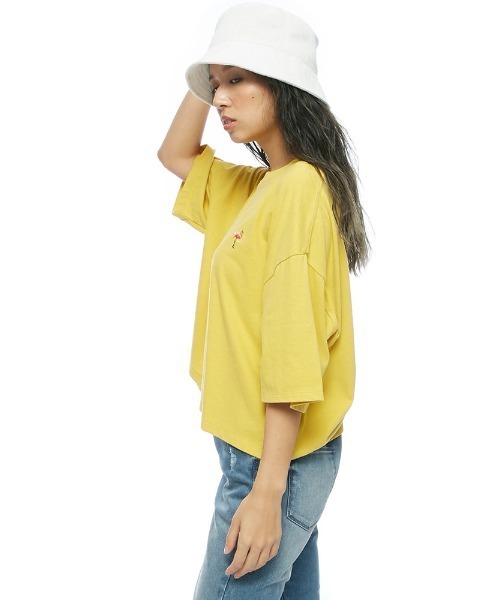 BILLABONG（ビラボン）の「BILLABONG レディース ONEPOINT EMB TEE Ｔシャツ 【2022年春夏モデル】/ビラボンクロップドTシャツ（Tシャツ/カットソー・レディース・ホワイト/マスタード/ブラック・MEDIUM）」の12枚目の写真