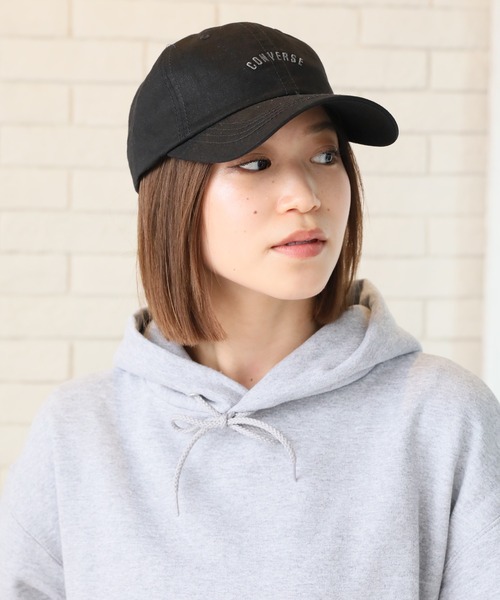 CONVERSE(コンバース)の「【CONVERSE/コンバース】コットンツイルロゴ ベースボールキャップ(キャップ・メンズ・スカイブルー/ブラック/ベージュ/グリーン/サンドベージュ/ミント/マスタード/ダークブルー/キャメル/バーガンディー/ライトベージュ/サーモンピンク・FREE)」の16枚目の写真