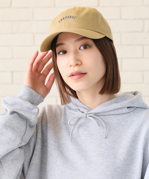 CONVERSE(コンバース)の「【CONVERSE/コンバース】コットンツイルロゴ ベースボールキャップ(キャップ・メンズ・スカイブルー/ブラック/ベージュ/グリーン/サンドベージュ/ミント/マスタード/ダークブルー/キャメル/バーガンディー/ライトベージュ/サーモンピンク・FREE)」の20枚目の写真