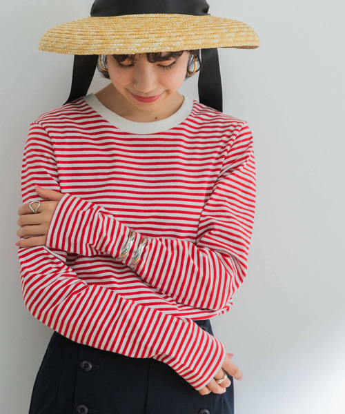 URBAN RESEARCH(アーバンリサーチ)の「クルーネックボーダーカットソー(Tシャツ/カットソー・レディース・ブルー系その他/レッド系その他・FREE)」の5枚目の写真