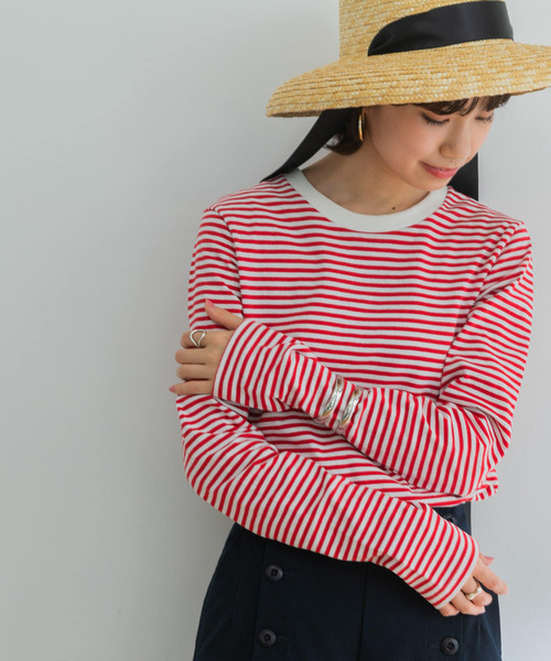 URBAN RESEARCH(アーバンリサーチ)の「クルーネックボーダーカットソー(Tシャツ/カットソー・レディース・ブルー系その他/レッド系その他・FREE)」の3枚目の写真