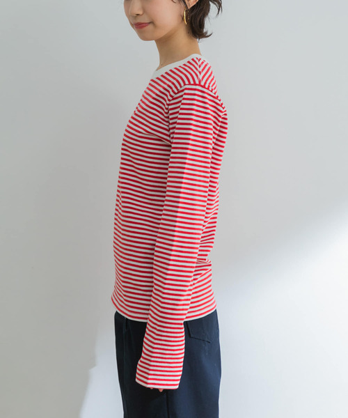 URBAN RESEARCH(アーバンリサーチ)の「クルーネックボーダーカットソー(Tシャツ/カットソー・レディース・ブルー系その他/レッド系その他・FREE)」の17枚目の写真