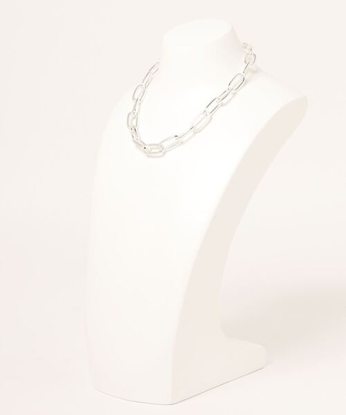 ADAM ET ROPE'（アダムエロペ）の「【公式サイト・直営店舗限定】［ibipio］oval chain necklace（ネックレス・レディース・シルバー・FREE）」の2枚目の写真