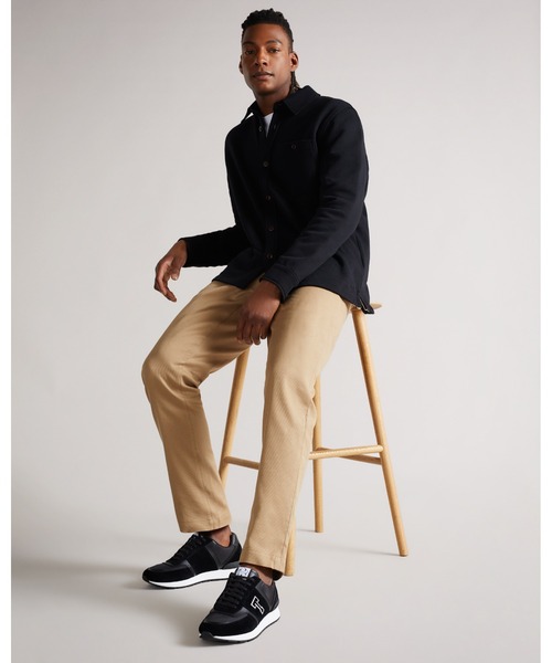 Ted Baker（テッドベーカー）の「GREGORY メンズ レザー スニーカー (ブランドロゴ)（スニーカー・メンズ・ライム/チャコールグレー/ブラック・42/43/44/41/40）」の7枚目の写真