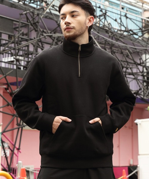Carhartt WIP(カーハートダブリューアイピー)の「Carhartt WIP ハーフジップ スウェット(スウェット・メンズ・アッシュ/ブラック/ホワイト/レッド・MEDIUM/SMALL/LARGE)」の7枚目の写真