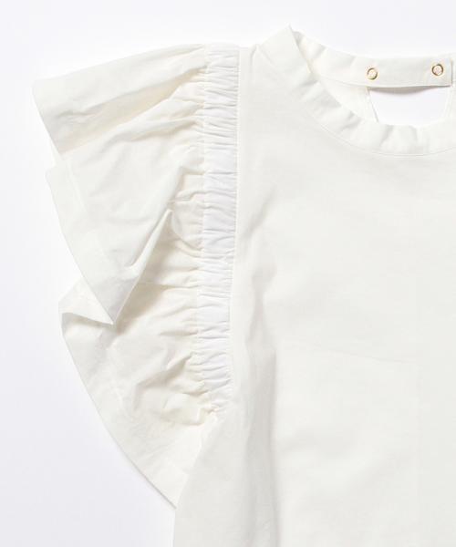 Ray BEAMS(レイビームス)の「RBS / ギャザー フリルスリーブT(Tシャツ/カットソー・レディース・オフホワイト/グレー・ONE SIZE)」の17枚目の写真