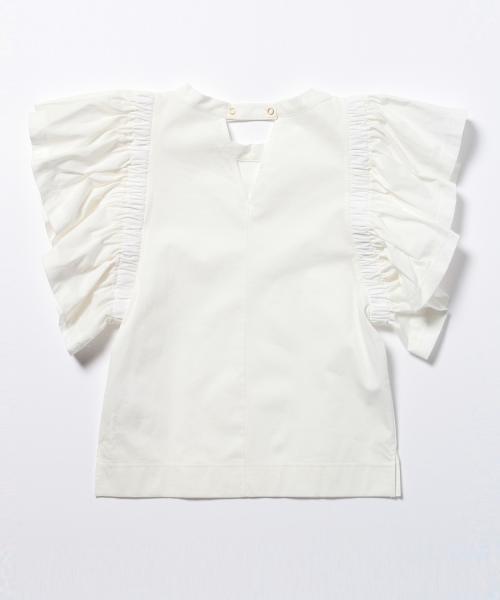 Ray BEAMS(レイビームス)の「RBS / ギャザー フリルスリーブT(Tシャツ/カットソー・レディース・オフホワイト/グレー・ONE SIZE)」の19枚目の写真