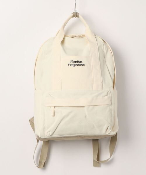 ALTROSE（アルトローズ）の「ロゴ　キャンバスリュック（バックパック/リュック・レディース・ブラック/グレー/アイボリー・FREE）」の7枚目の写真