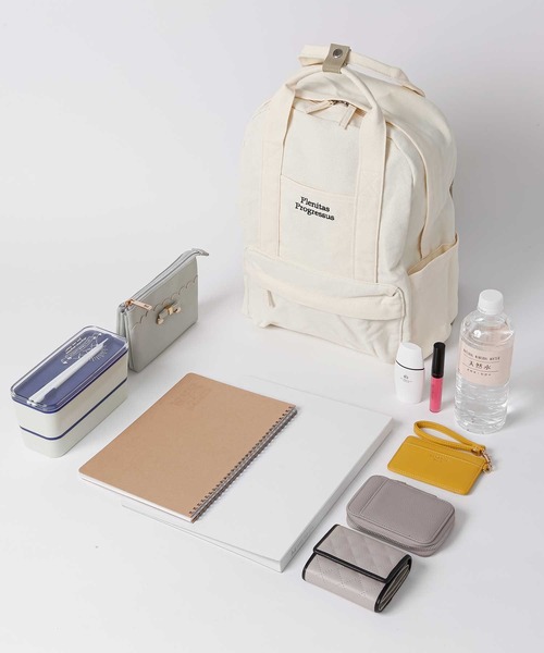 ALTROSE（アルトローズ）の「ロゴ　キャンバスリュック（バックパック/リュック・レディース・ブラック/グレー/アイボリー・FREE）」の16枚目の写真