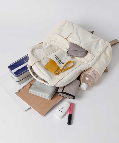 ALTROSE（アルトローズ）の「ロゴ　キャンバスリュック（バックパック/リュック・レディース・ブラック/グレー/アイボリー・FREE）」の17枚目の写真