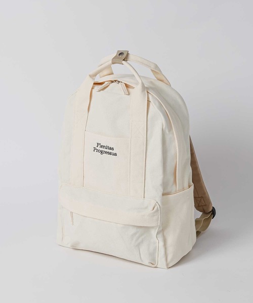 ALTROSE（アルトローズ）の「ロゴ　キャンバスリュック（バックパック/リュック・レディース・ブラック/グレー/アイボリー・FREE）」の13枚目の写真