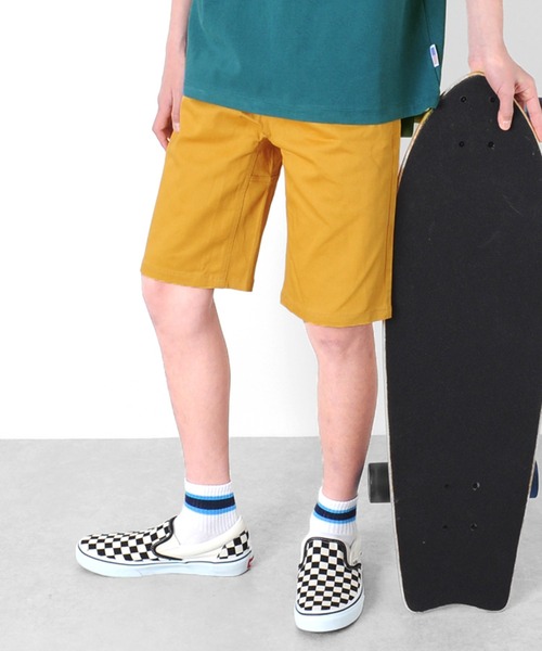 GLAZOS(グラソス)の「ストレッチツイル・スケーターハーフパンツ(その他パンツ・キッズ・チャコールグレー/ブラック/パープル/イエロー/ブルー/グリーン/ライトベージュ・130cm/150cm/160cm/170cm/140cm)」の7枚目の写真