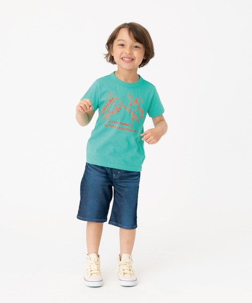 RUGGEDWORKS(ラゲッドワークス)の「《made in Japan》 昆虫プリント半袖TEE(Tシャツ/カットソー・キッズ・オレンジ/グリーン・90/100/110/120/130)」の3枚目の写真