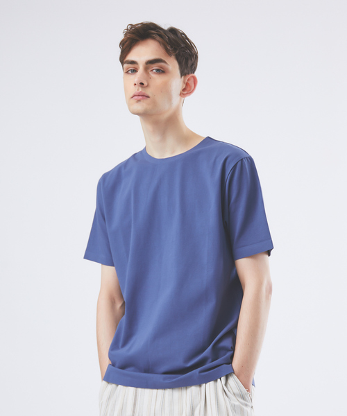 ABAHOUSE（アバハウス）の「【ノンストレス】COTTON LYCRA 圧着 クルーネック 半袖 Tシャツ（Tシャツ/カットソー・メンズ・ブラック/ベージュ系その他/ブルー系その他/ホワイト/その他/その他1/その他2・46/44/48/50）」の4枚目の写真