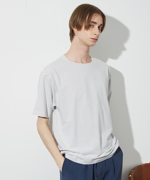 ABAHOUSE（アバハウス）の「【ノンストレス】COTTON LYCRA 圧着 クルーネック 半袖 Tシャツ（Tシャツ/カットソー・メンズ・ブラック/ベージュ系その他/ブルー系その他/ホワイト/その他/その他1/その他2・46/44/48/50）」の6枚目の写真