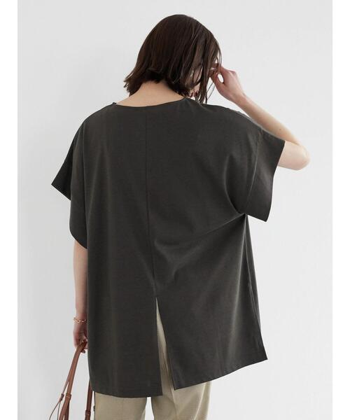 Green　Parks（グリーンパークス）の「袖広 カットチュニック（Tシャツ/カットソー・レディース・オフホワイト/イエロー/ダークグレー・FREE）」の8枚目の写真