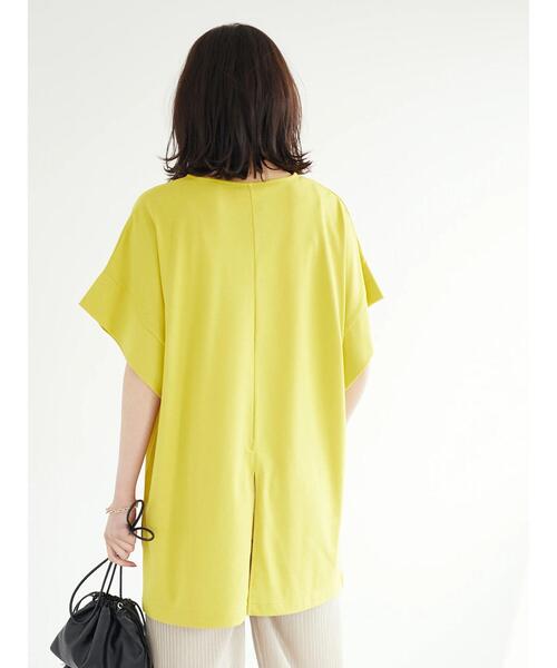 Green　Parks（グリーンパークス）の「袖広 カットチュニック（Tシャツ/カットソー・レディース・オフホワイト/イエロー/ダークグレー・FREE）」の16枚目の写真