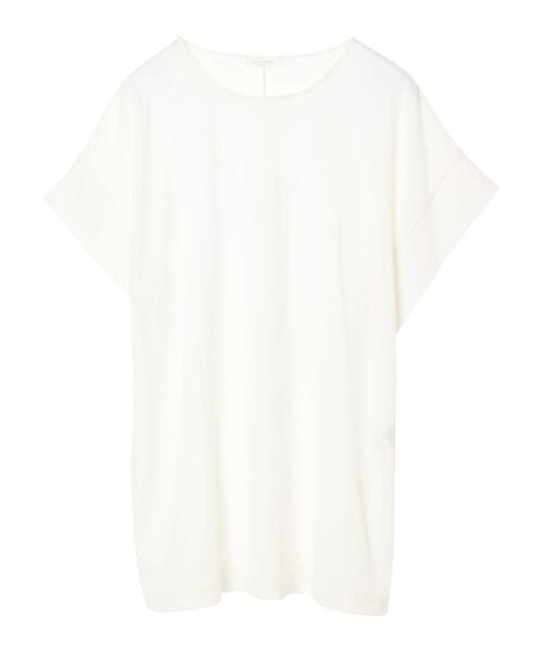 Green　Parks（グリーンパークス）の「袖広 カットチュニック（Tシャツ/カットソー・レディース・オフホワイト/イエロー/ダークグレー・FREE）」の2枚目の写真