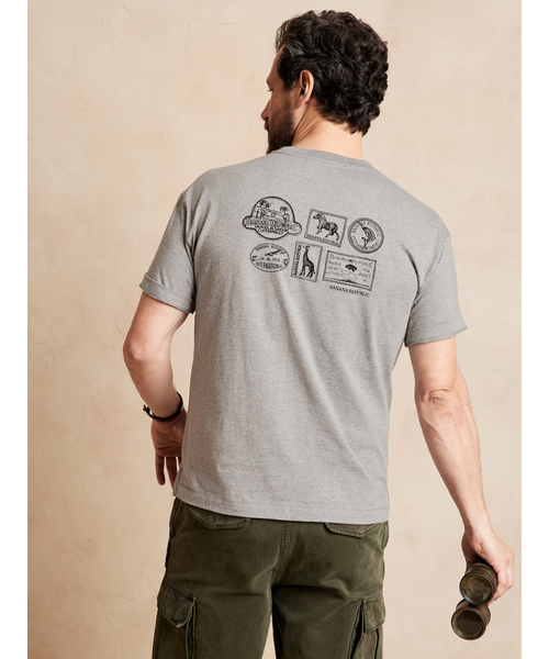 Banana Republic（バナナリパブリック）の「スーピマ グラフィックTシャツ（Tシャツ/カットソー・メンズ・グレー・M/XL/S/L）」の2枚目の写真