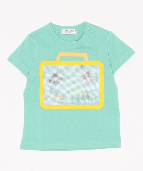 ACOBA（ACOBA）の「虫かご付きＴシャツ（Tシャツ/カットソー・キッズ・グリーン/ホワイト・90/95/100/110/130/80/120）」の2枚目の写真