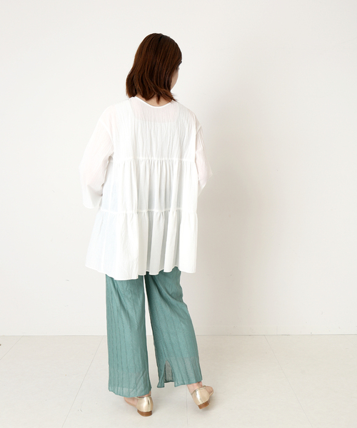 B.C STOCK(ベーセーストック)の「《追加》2wayティアードブラウス(シャツ/ブラウス・レディース・ホワイト/ブラック/イエロー・FREE)」の17枚目の写真