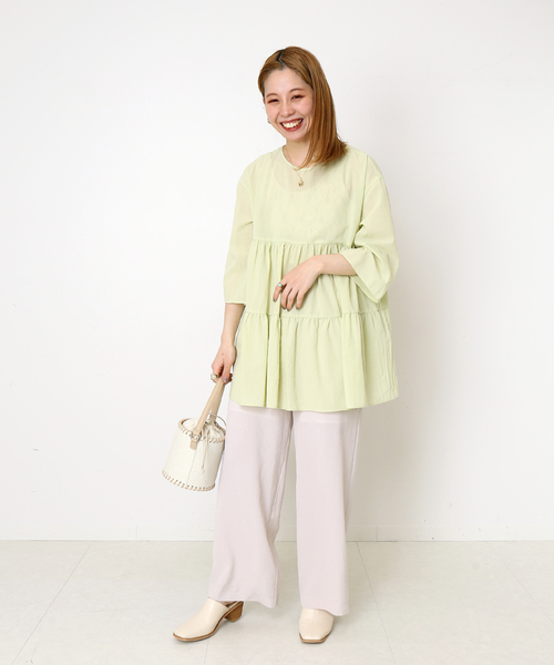 B.C STOCK(ベーセーストック)の「《追加》2wayティアードブラウス(シャツ/ブラウス・レディース・ホワイト/ブラック/イエロー・FREE)」の19枚目の写真