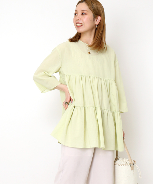 B.C STOCK(ベーセーストック)の「《追加》2wayティアードブラウス(シャツ/ブラウス・レディース・ホワイト/ブラック/イエロー・FREE)」の21枚目の写真