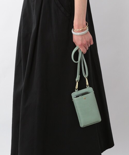 DRESKIP（ドレスキップ）の「◆スマホショルダー（ショルダーバッグ・レディース・グレー系3/グリーン系その他5/アイボリー・00）」の4枚目の写真