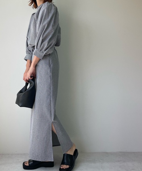 LE MORE(リモア)の「ギンガムパフブラウス(シャツ/ブラウス・レディース・レッド/ブラック/グリーン・FREE)」の11枚目の写真